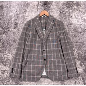 Circolo 1901 Blazer IT 52 / US 42 Mens Gray Plaid Performance Cool Cotton Jacket